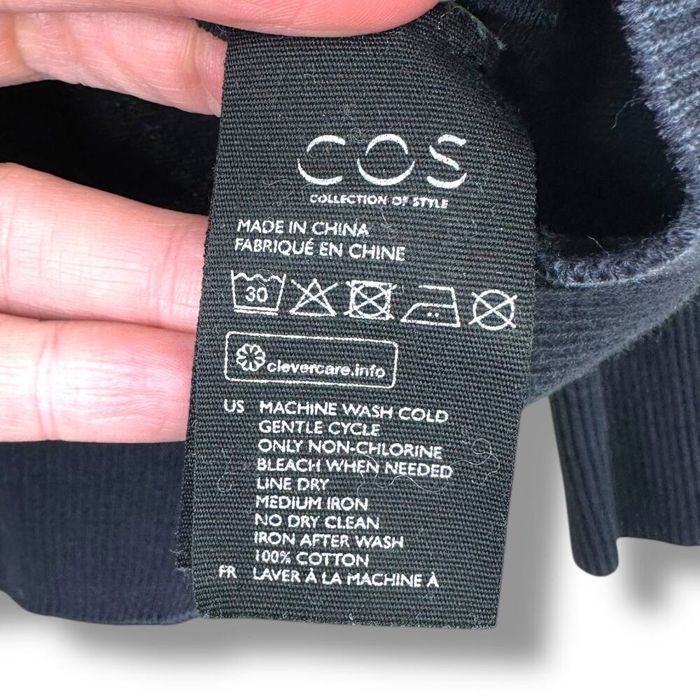 COS Collection Of Style Modern Knit Cotton Straight Fit Ribbed Button Cardigan - Picture 6 of 6